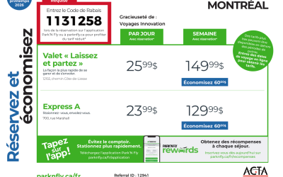 Park’N Fly Montréal : Rabais exclusif et code promo